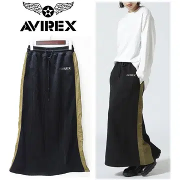 [ 아비렉스 ] 새상품 맨투맨 콤비 롱 스커트 F(W62~74cm)