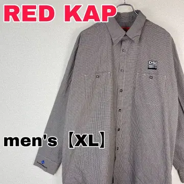 Z369 [ RED KAP ] 긴팔 셔츠 [ 남성용 XL ] 블랙 체크