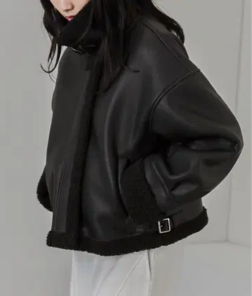 2WAY 숏 B-3 무스탕 자켓