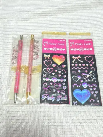 새상품 PinkyGirls 핑키걸스 볼펜 샤프 씰