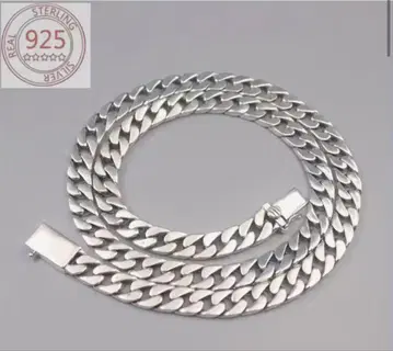 나메다루마 925 실버 체인 목걸이 파우치 포함 60cm