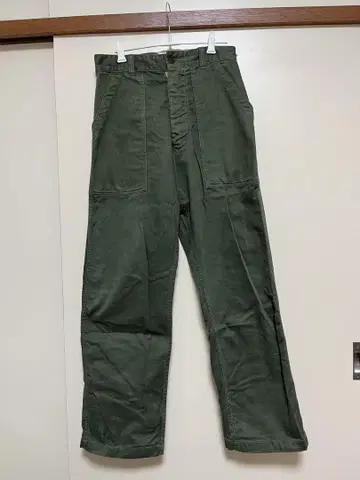 구제 의류 90s 베이커 팬츠 올리브 그린 워크 팬츠