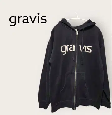 gravis 그래비스 00s 페이드 로고 집업 후드티 M
