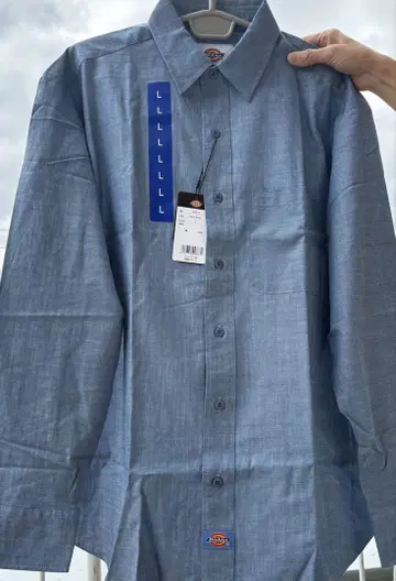 디키즈 샴브레이 셔츠 L 사이즈 긴팔 면 100% Dickies