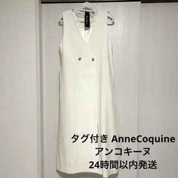 택 포함 앙코퀸 AnneCoquine 화이트 원피스 새상품급