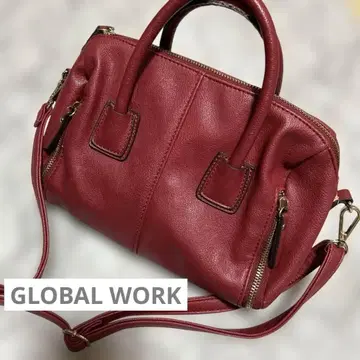 2way 글로벌 워크 빨간색 레드 백 핸드백 숄더백 사선 가케