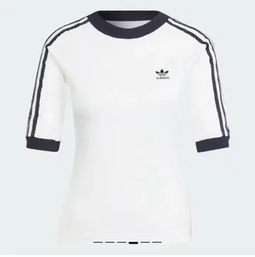 adidas 반팔 T셔츠 화이트 스트라이프