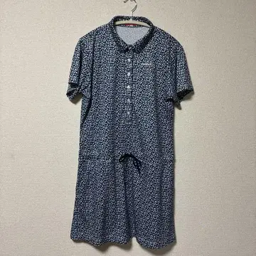 마리 클레르 꽃무늬 셔츠 원피스 LL 사이즈 반팔