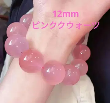 [ 새상품 ] 로즈쿼츠 핑크 수정 팔찌 12mm