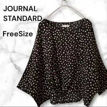 JOURNAL STANDARD 도트 무늬 7부 소매 블라우스 돌먼 슬리브
