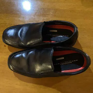 ROCKPORT 가죽 사이드 고어 슬립온 로퍼 가죽 신발 25.0cm