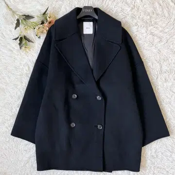 ebure 에부르 울 빅 컬러 더블 비버 오버 코트
