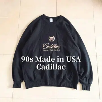90s USA제 캐딜락 맨투맨 블랙 XL Cadillac