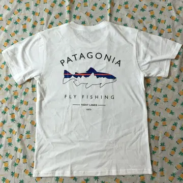 파타고니아 남성용 셔츠 피쉬 patagonia 화이트 티셔츠