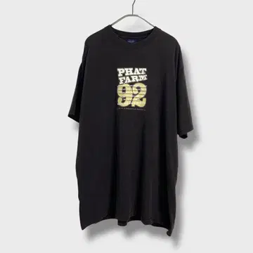 팻팜 프린트 T셔츠 00s 블랙 XL I25M