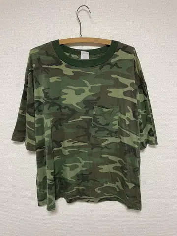 80s USA제 굿 레귤러 '카모플라쥬 포켓 T셔츠 Tee'