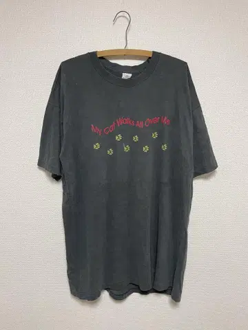 90s USA 굿 레귤러 'Dogs 발자국 Tee T셔츠'