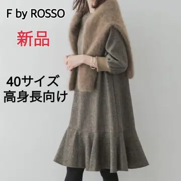새상품 FbyROSSO 큰 키용 트위드 밑단 플레어 원피스 40