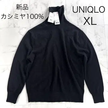 [ 미사용 새상품 ] 유니클로 캐시미어 100% 터틀넥 스웨터 긴팔 XL