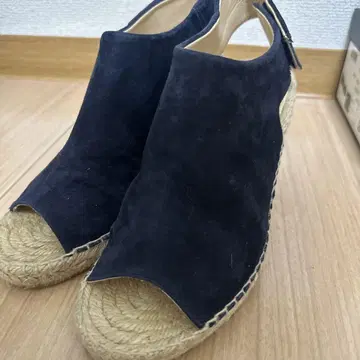 네이비 스웨이드 에스파드리유 샌들