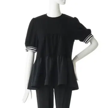 BORDERS AT BALCONY x DANSKIN 티어드 탑 블라우스