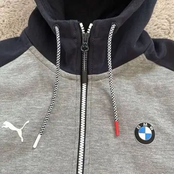 BMW PUMA 푸마 후드 부착 후드티 그레이/네이비 XS-S