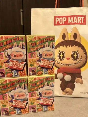 팝마트 러브브 wacky mart 피규어 4개 세트 미개봉