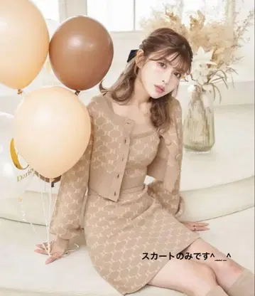 Darich DD 모노그램 니트 앙상블 스커트만