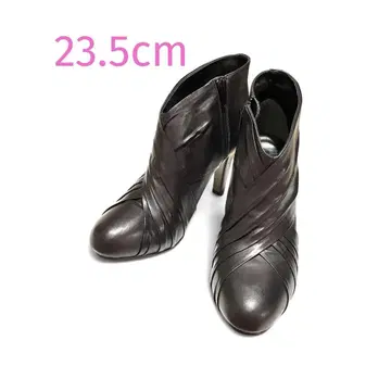 BODY DRESSING Delaxe 가죽 숏부츠 블랙