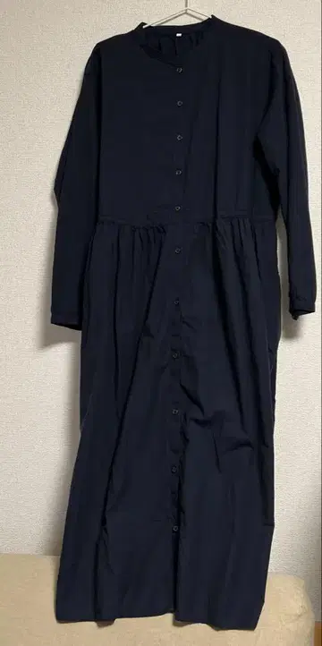 무인양품 다크 네이비 롱 원피스