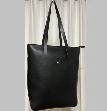 가벼운 가방 토트백 세로형 블랙 A4 PC 수납 출퇴근 통학 비즈니스
