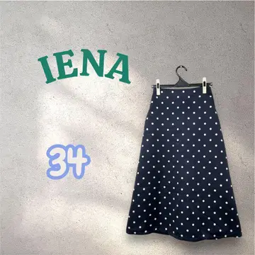 IENA 이에나 그로그랭 도트 트라페즈 스커트 플레어 스커트 34