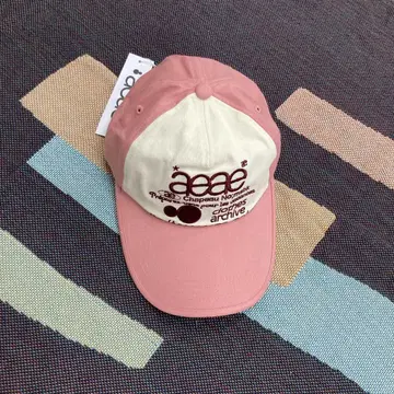 AEAE 자수 야구 모자 핑크
