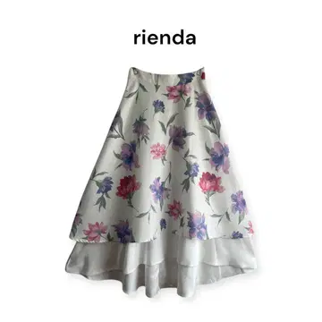 [ rienda ] rienda 플레어 스커트 꽃무늬 size M