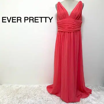 EVER PRETTY 핑크 플레어 롱 드레스