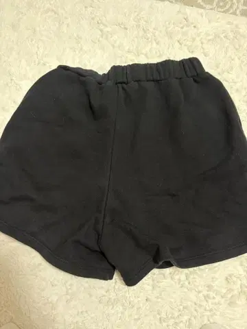 블랙 숏팬츠 F 사이즈 슬로피 자수