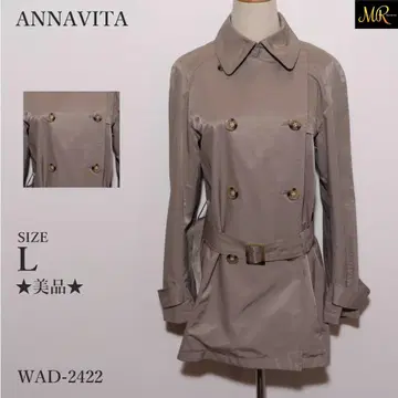 새상품급 ANNAVITA 아우터 트렌치코트 긴팔 더블버튼 벨트