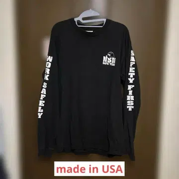 NSM SAFE TEAM 긴팔 티셔츠 made in USA