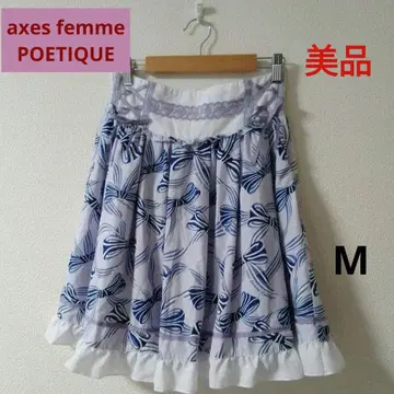 axes femme POETIQUE 리본 무늬 스커트 퍼플 M 사이즈