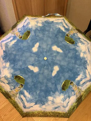 클로드 모네 접이식 우산 푸른 하늘 디자인