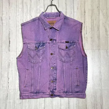 Wrangler 랭글러 데님 베스트 자켓 퍼플