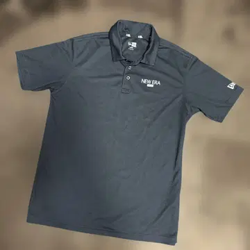 NEW ERA 피케 셔츠 남성용 L 블랙