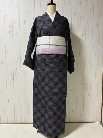 오시마 명주 이부시키 기모노