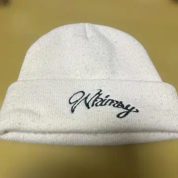 Whimsy 화이트 니트 모자 원사이즈