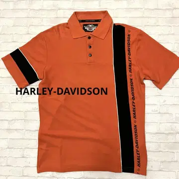 HARLEY-DAVIDSON 오렌지 피케 셔츠 할리데이비슨 L 사이즈