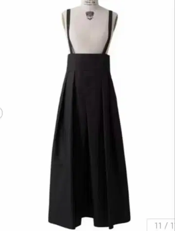 드로어 Drawer 코튼 실크 스트랩 턱 스커트 36