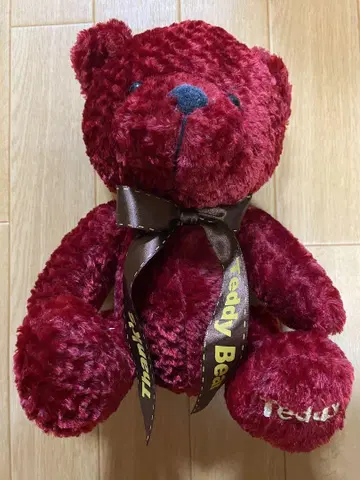 빨간색 테디베어 테디베어 봉제 인형 곰 곰 빨간색 리본