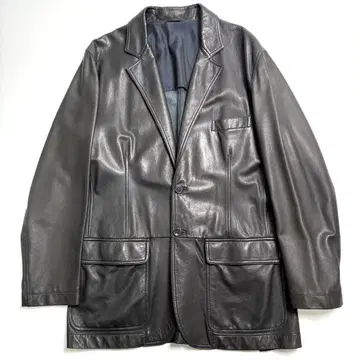 [ 이탈리아제 ] ZEGNA 가죽 자켓 블랙 54 XL 테일러드 자켓