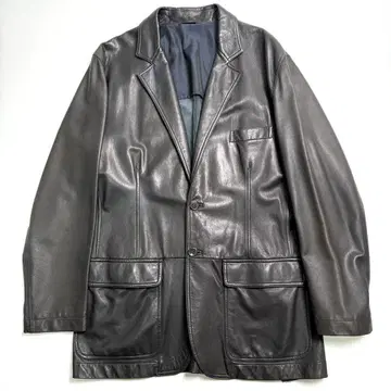 [ 이탈리아제 ] ZEGNA 가죽 자켓 블랙 54 XL 테일러드 자켓