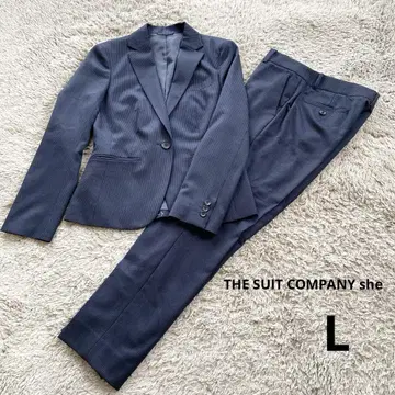 THE SUIT COMPANY she 수트 셋업 스트라이프 블랙 L